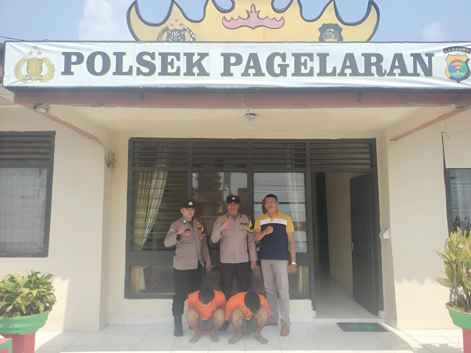 Polsek Pagelaran Tangkap Dua Pelaku Penipuan dan Penggelapan Mesin Bajak Sawah