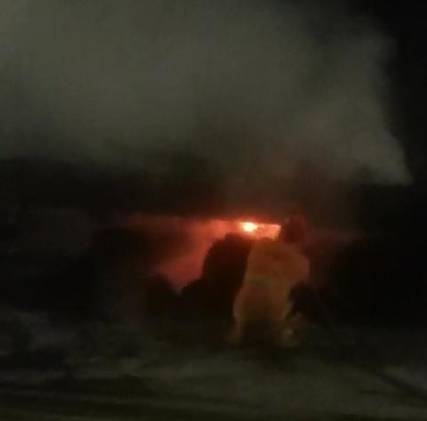  Diduga Pengereman Bermasalah, Mobil Tronton Nyaris Hangus Terbakar di Exit Tol Natar