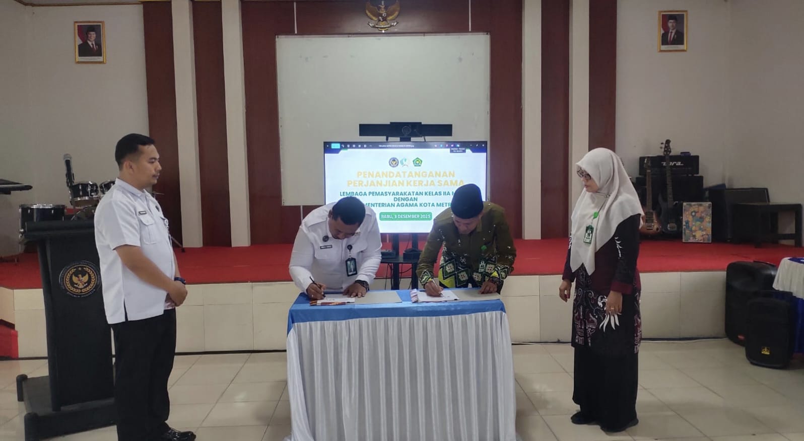 Tingkatkan Pembinaan Warga Binaan, Lapas Metro Teken Kerjasama dengan Kemenag