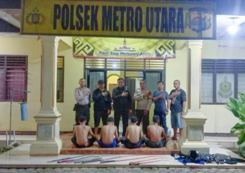 Diduga Hendak Tawuran, Empat Pelajar Diamankan Polsek Metro Utara 