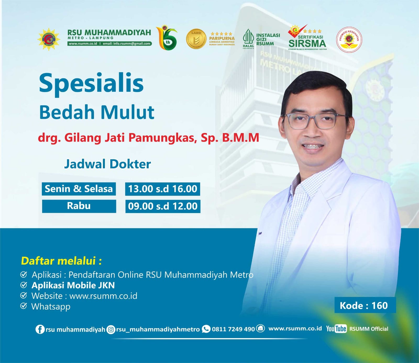 RSU Muhammadiyah Metro Hadirkan Spesialis Bedah Mulut