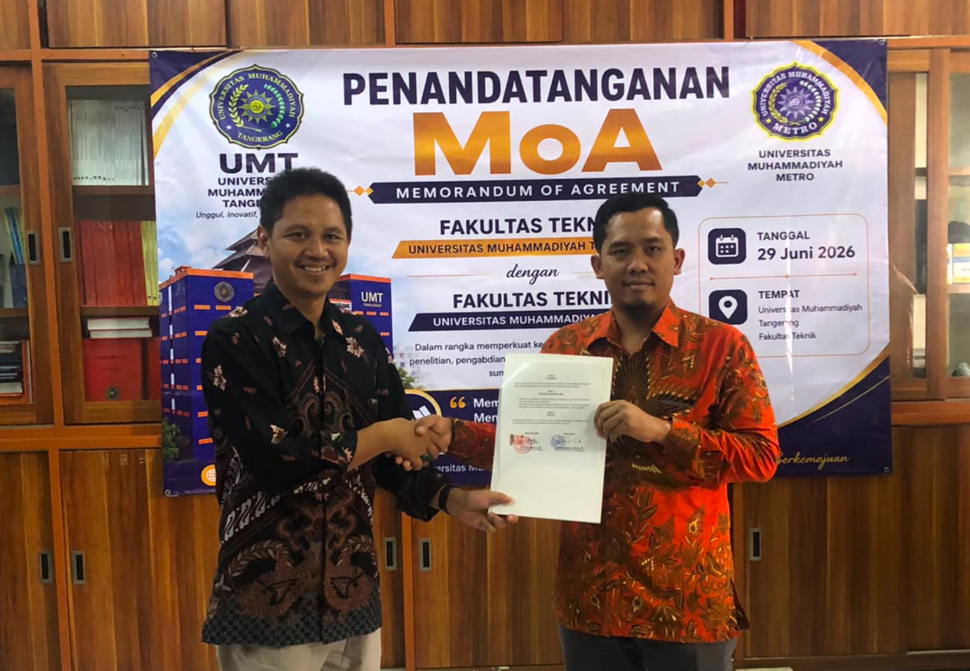 FT UM Metro dan FT UMT Teken MoA, Perkuat Sinergi Akademik dan Tri Dharma Perguruan Tinggi