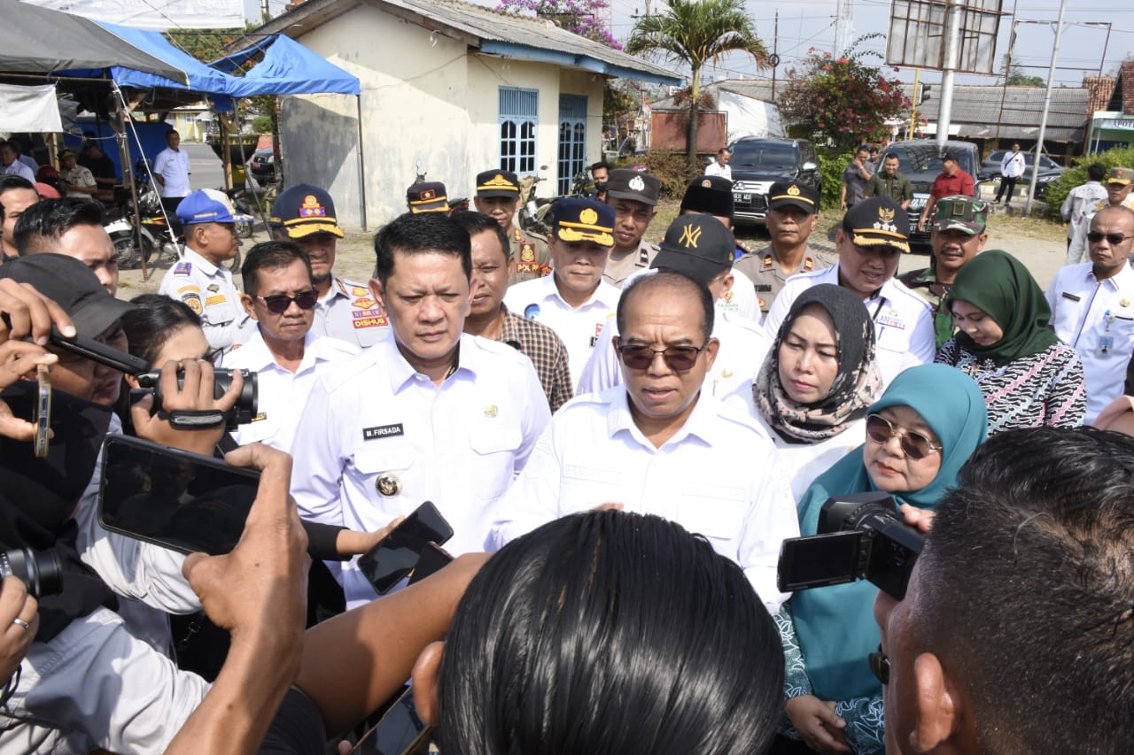 Kunker di Tubaba, Pj Gubernur Tinjau Pasar Panaragan Jaya