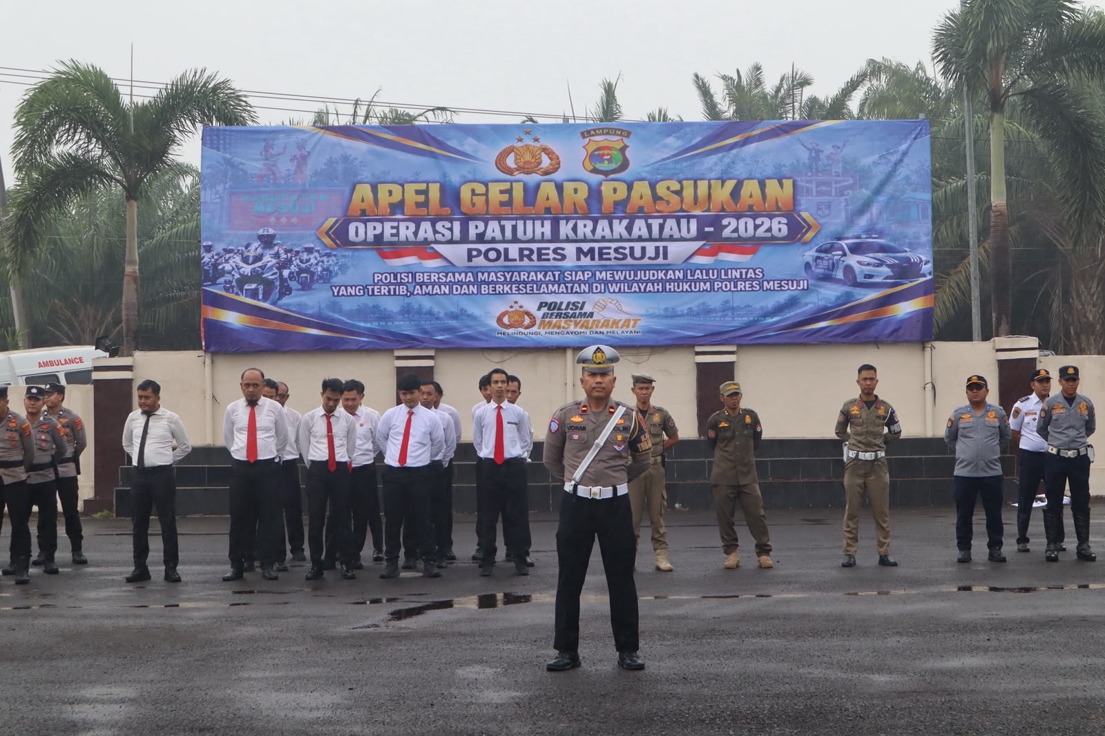 Apel Pasukan Operasi Patuh Krakatau 2026 Digelar, Polres Mesuji Fokus Tertibkan Lalu Lintas
