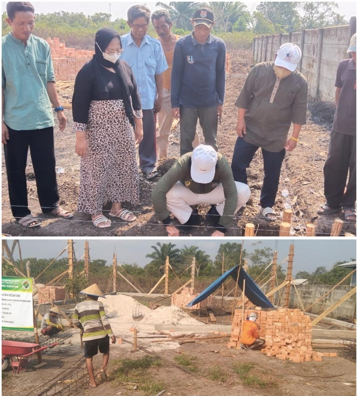 Terus Bergeliat, Pemerintah Desa Tanjung Harapan Bangun GSG