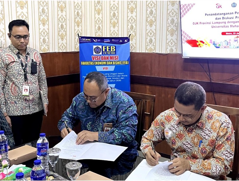 FEB UM Metro Jalin Kerjasama dengan OJK Provinsi Lampung