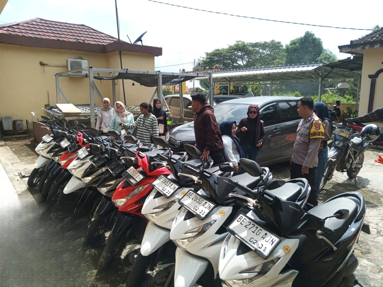 Puluhan Kendaraan Titipan Mudik di Polres Pringsewu dan Polsek Jajaran Mulai Diambil Pemilik