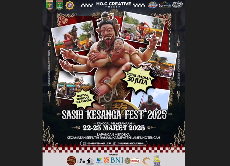 Sasih Kesanga Fest 2025, Festival Ogoh-ogoh Terbesar di Lampung