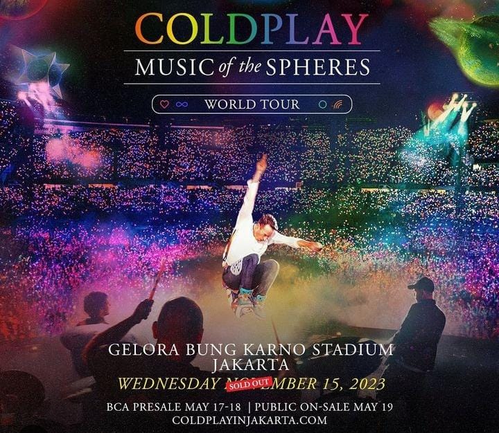 Hanya 30 Menit Tiket Coldplay Harga Rp11 Juta Habis, Semua Kategori Sold Out