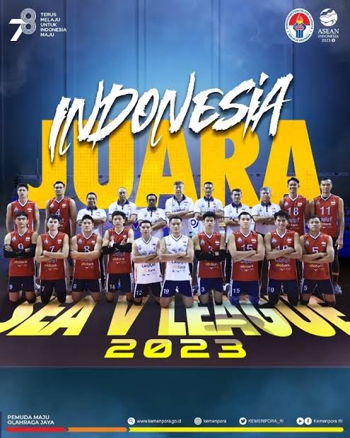 Timnas Voli Putra Indonesia Juara SEA V League Seri I Usai Hajar Thailand 3-1