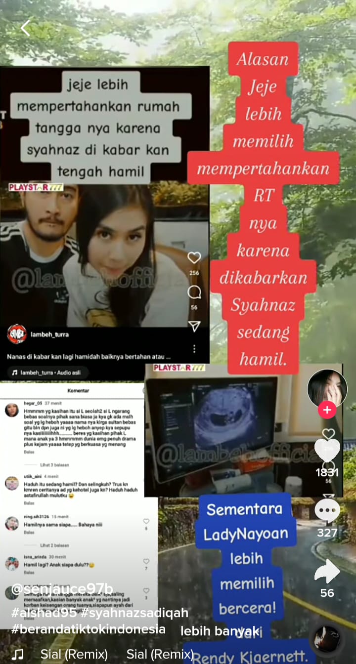 Diduga Syahnaz Hamil, Netizen Tebak-Tebakan Anak Siapa