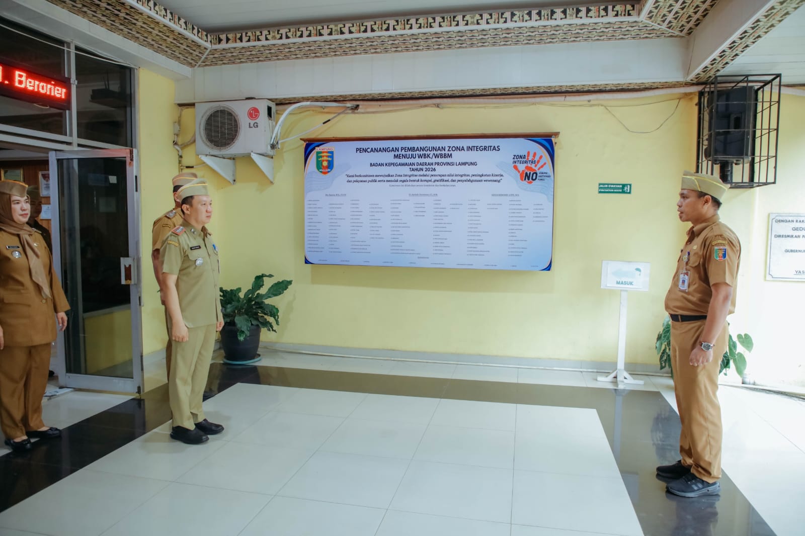 Perkuat Reformasi Birokrasi, Pemprov Lampung Canangkan Zona Integritas di BKD