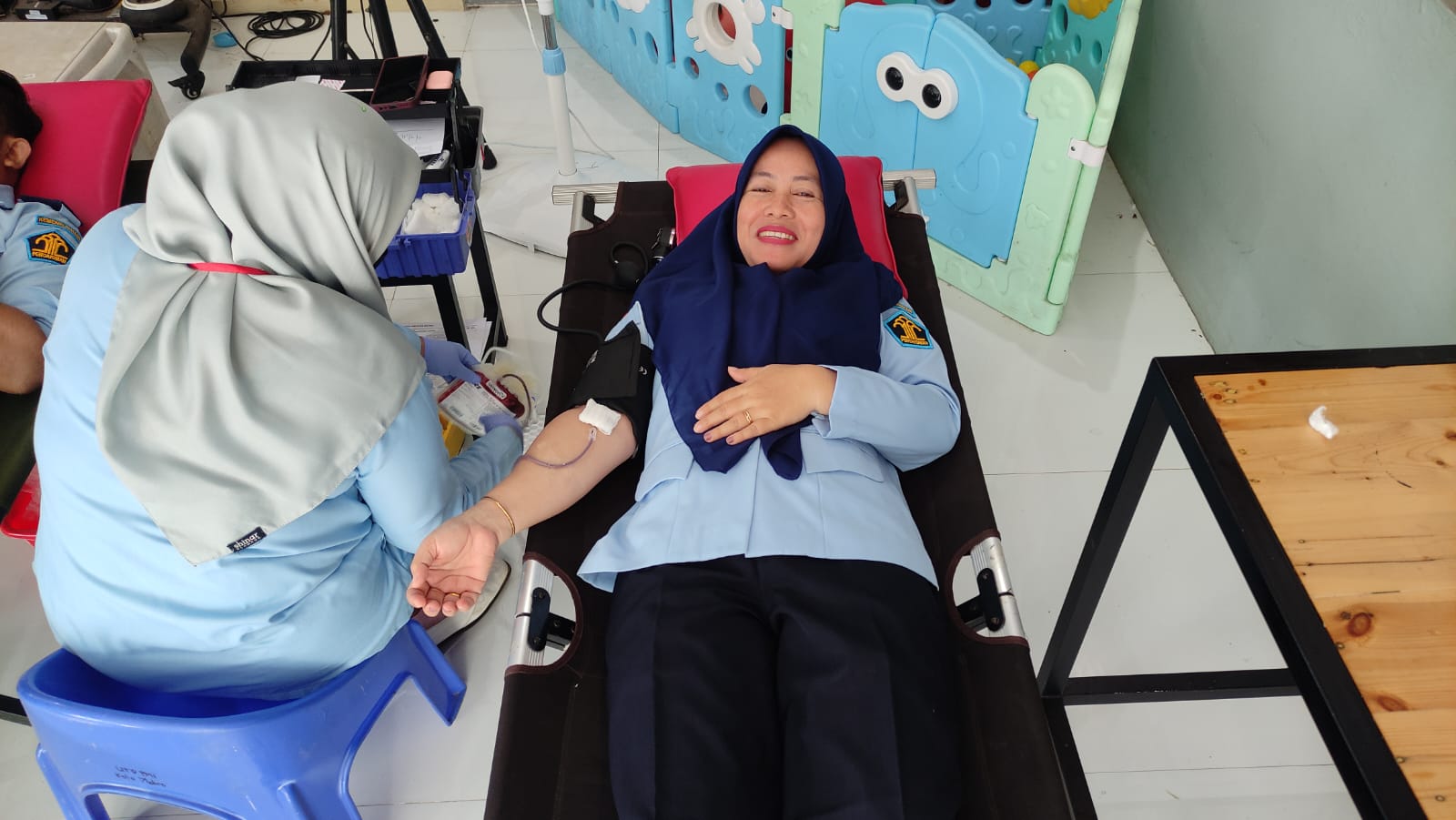 Pegawai Lapas Metro Antusias Ikut Donor Darah Sambut HDKD ke-78 