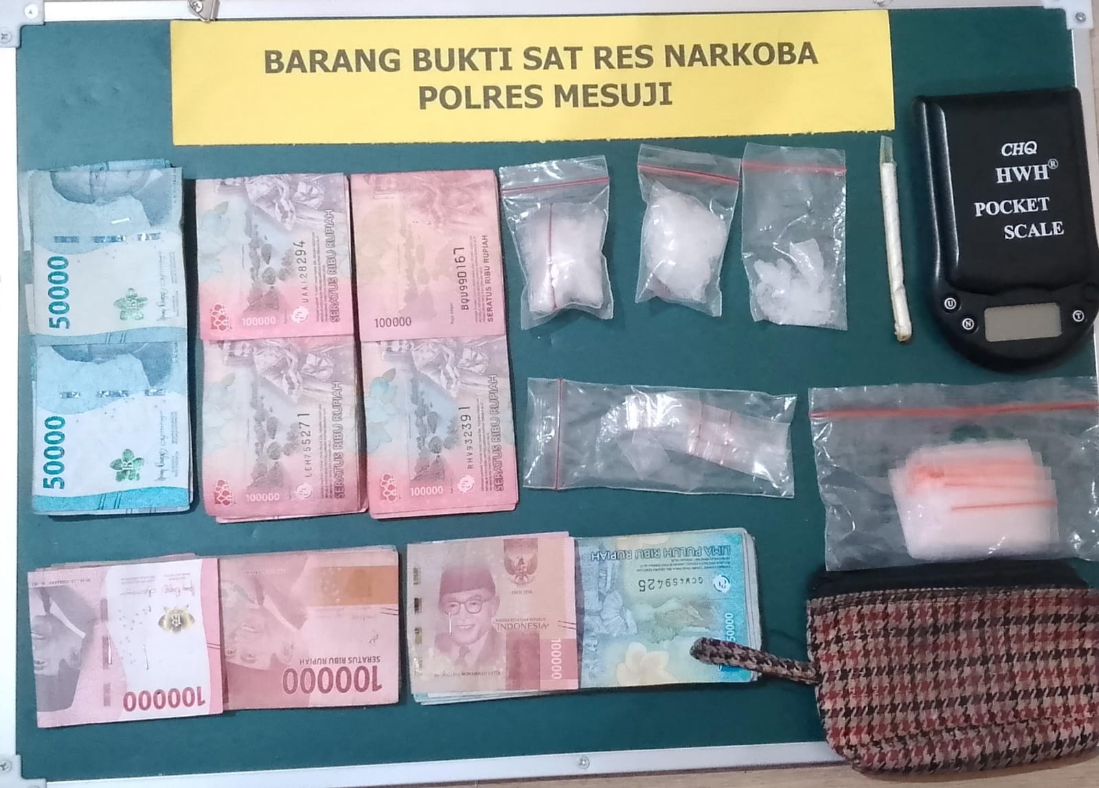 Polisi Bongkar Peredaran Narkoba di Mesuji Timur, Tiga Tersangka Diciduk