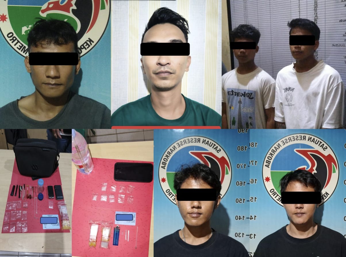 Sehari 6 Pelaku Penyalahgunaan Narkotika Diamankan Polisi