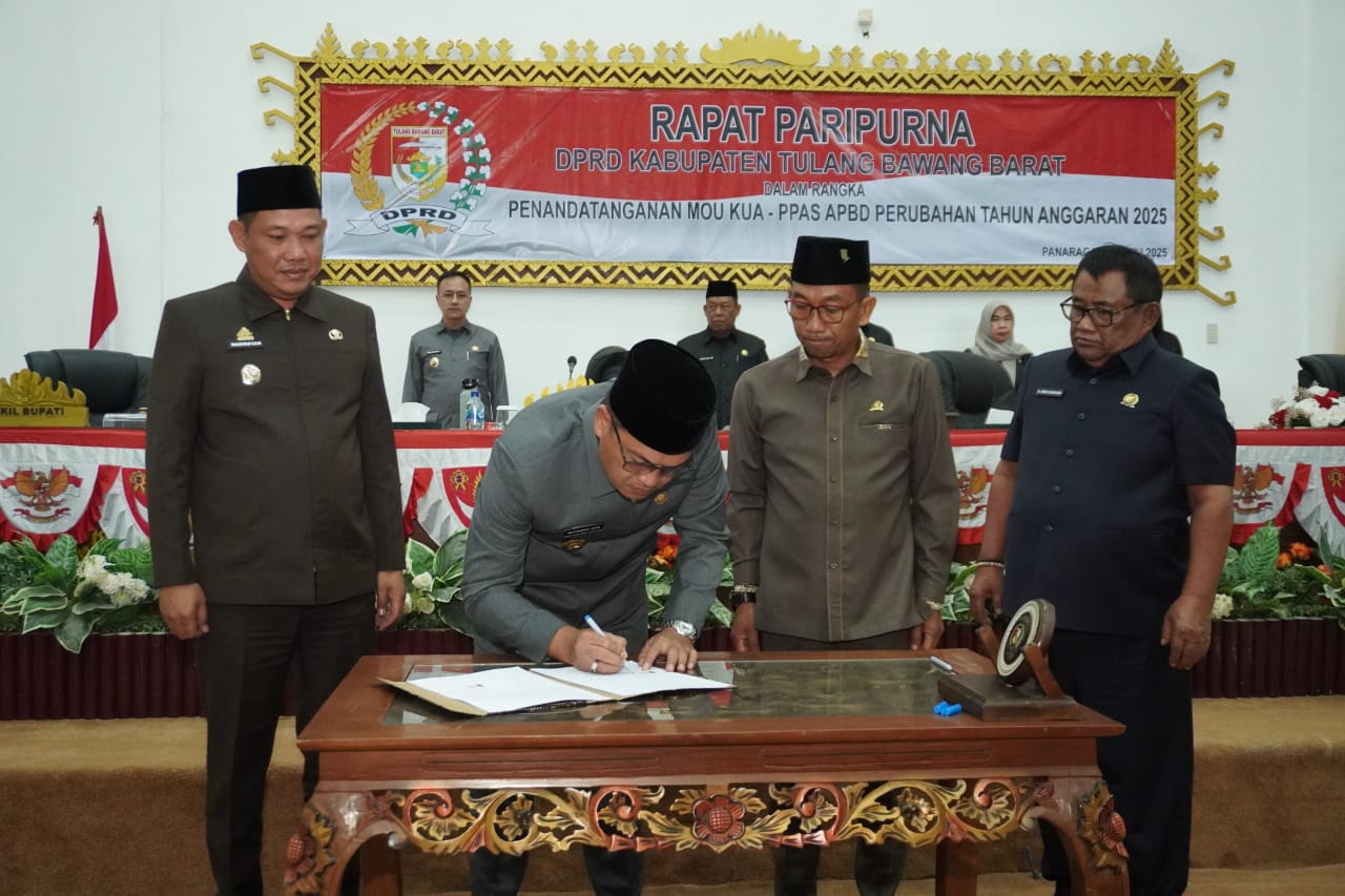 Pemkab dan DPRD Tubaba Sepakati MoU KUA-PPAS Perubahan APBD Tahun 2025