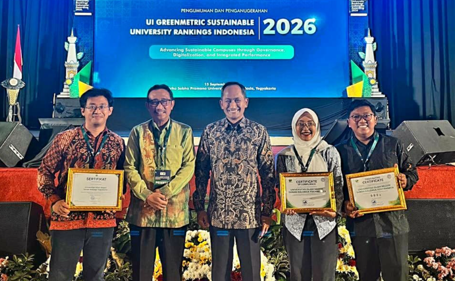 Kerja Keberlanjutan Berbuah Prestasi, UIN Sunan Kalijaga Raih Tiga Penghargaan UI GreenMetric 2026