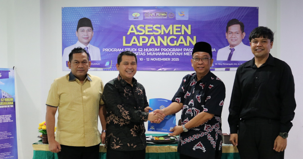 Asesmen Lapangan Program Studi Magister Hukum Pascasarjana UM Metro Berlangsung Lancar dan Penuh Keakraban