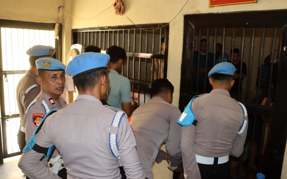 Razia Gabungan Digelar di Rumah Tahanan Polres Pringsewu, Ini Tujuannya