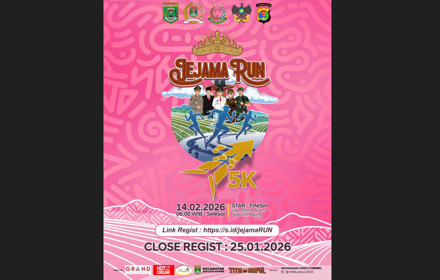 Dua Ribu Peserta Ramaikan Jejama Run Lampung Tengah