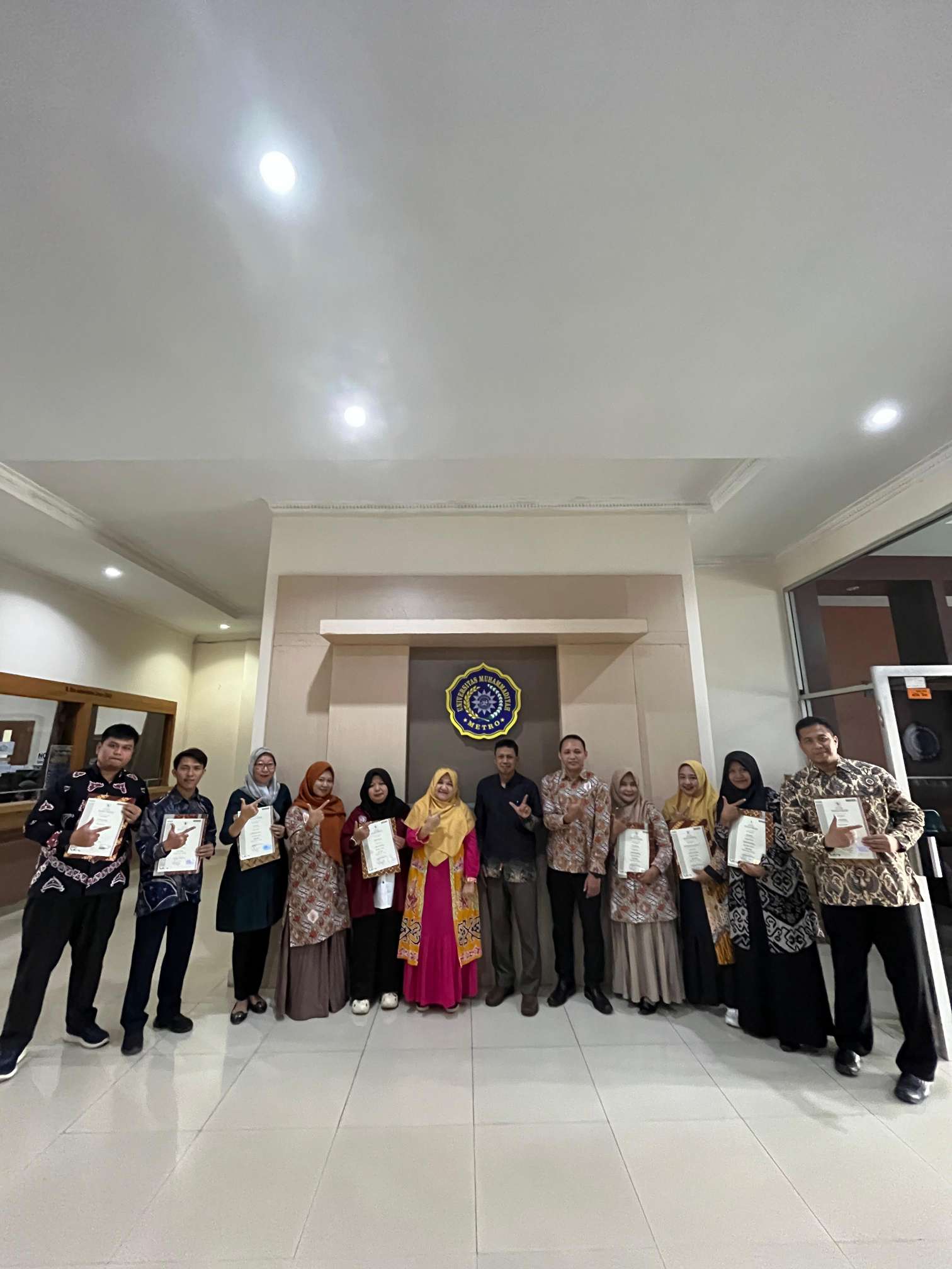 Penyerahan Sertifikat Asesor Kompetensi LSP P1 Universitas Muhammadiyah Metro