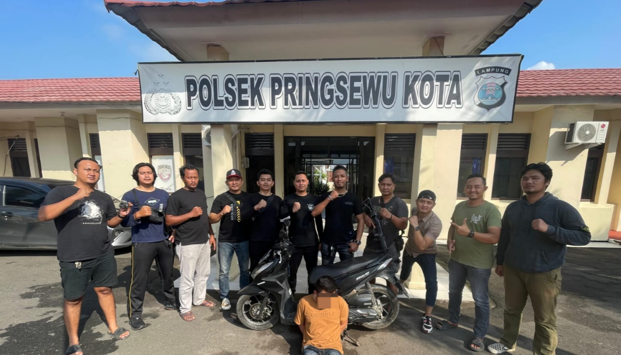 Sempat Buron, Pelaku Curanmor Dibekuk Tekan 308 Polres Pringsewu