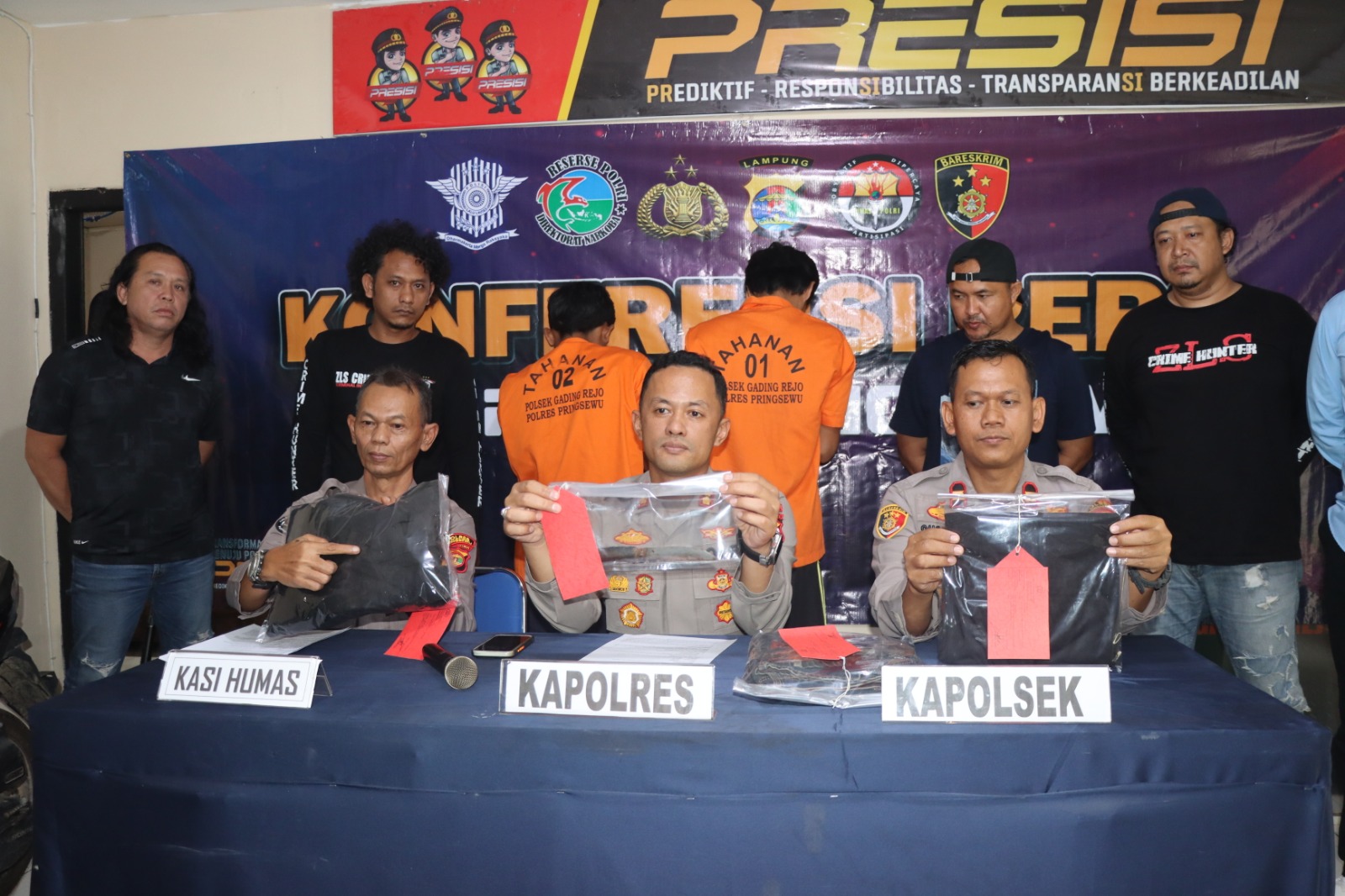 Polres Pringsewu Ungkap Kasus Pembunuhan di Lapo Tuak, Dua Pelaku Diamankan