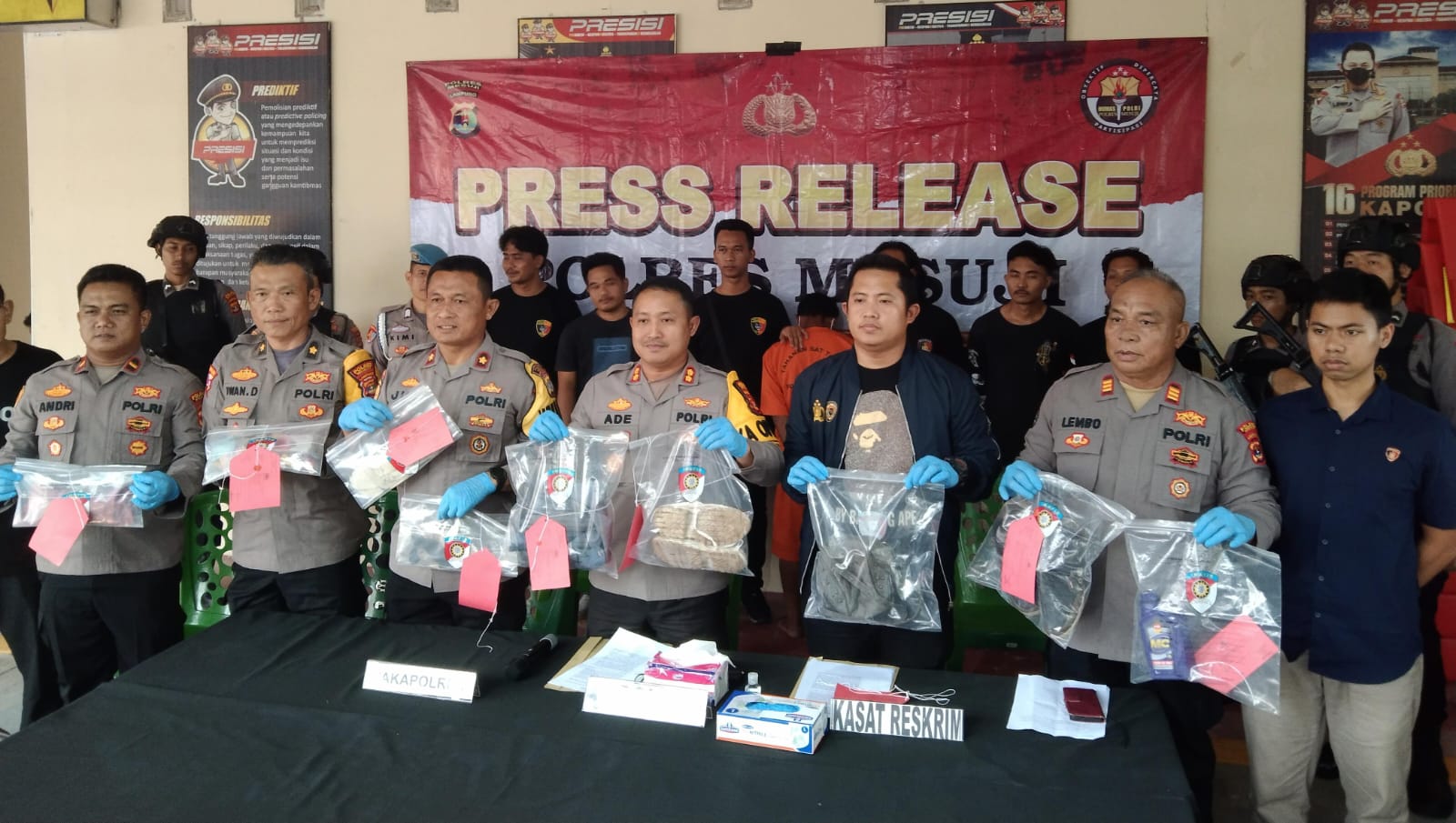 Polres Mesuji Gelar Press Release Ungkap Kasus Pembunuhan Anggi