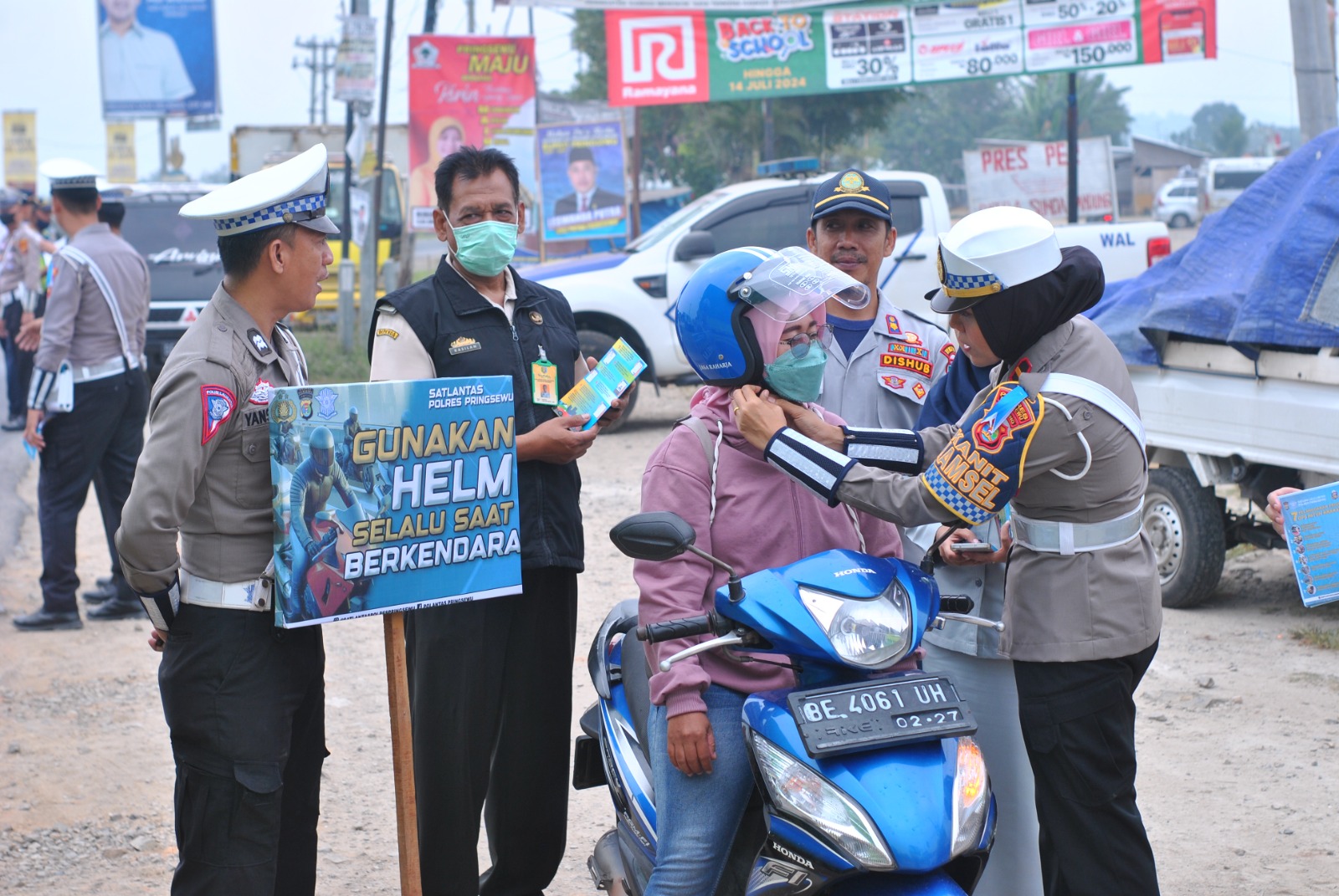 Polres Pringsewu Gelar Operasi Patuh di Simpang Tugu Gajah