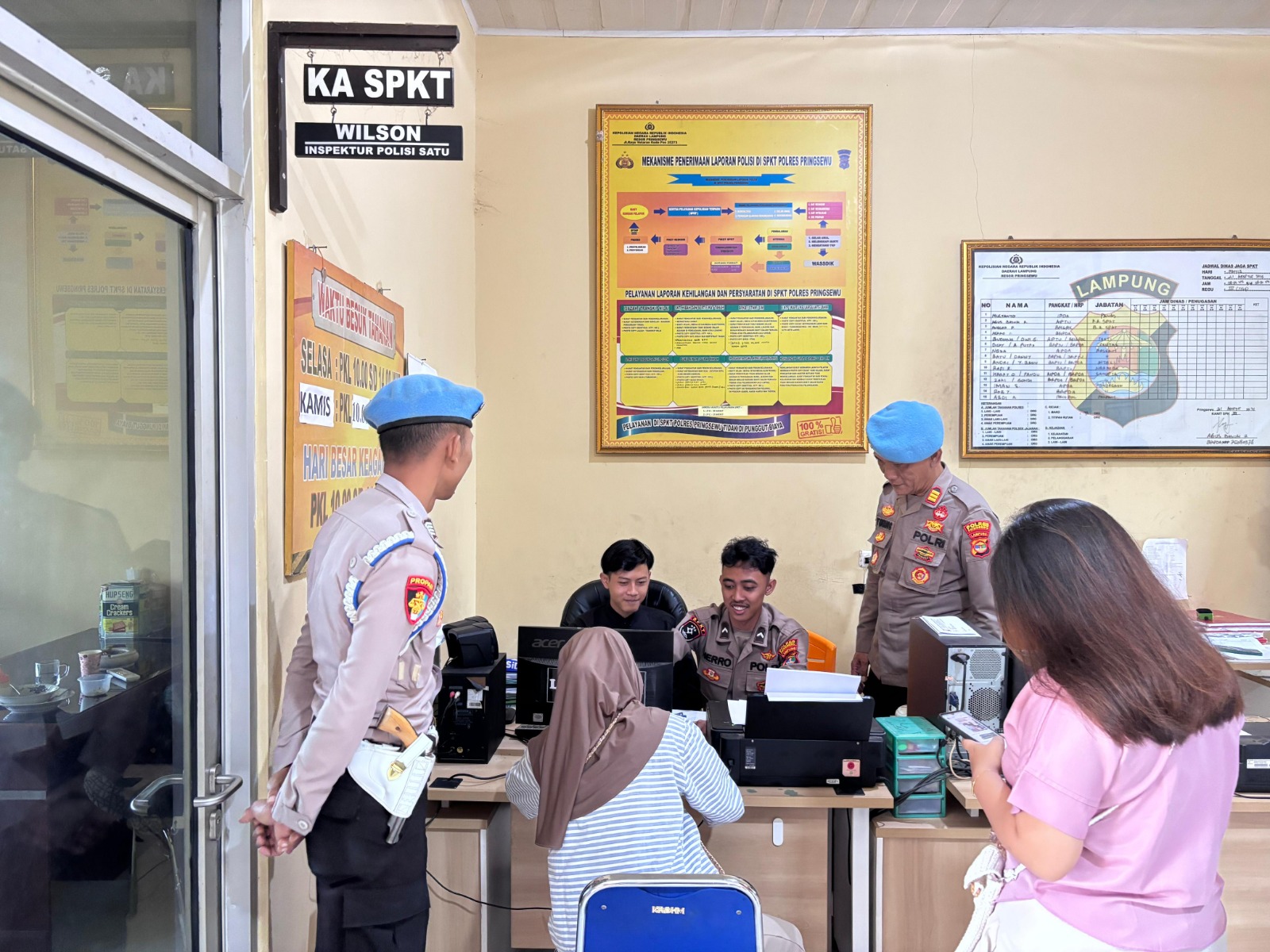 Komitmen Tingkatkan Layanan Publik, Propam Polres Pringsewu Monitoring Secara Rutin