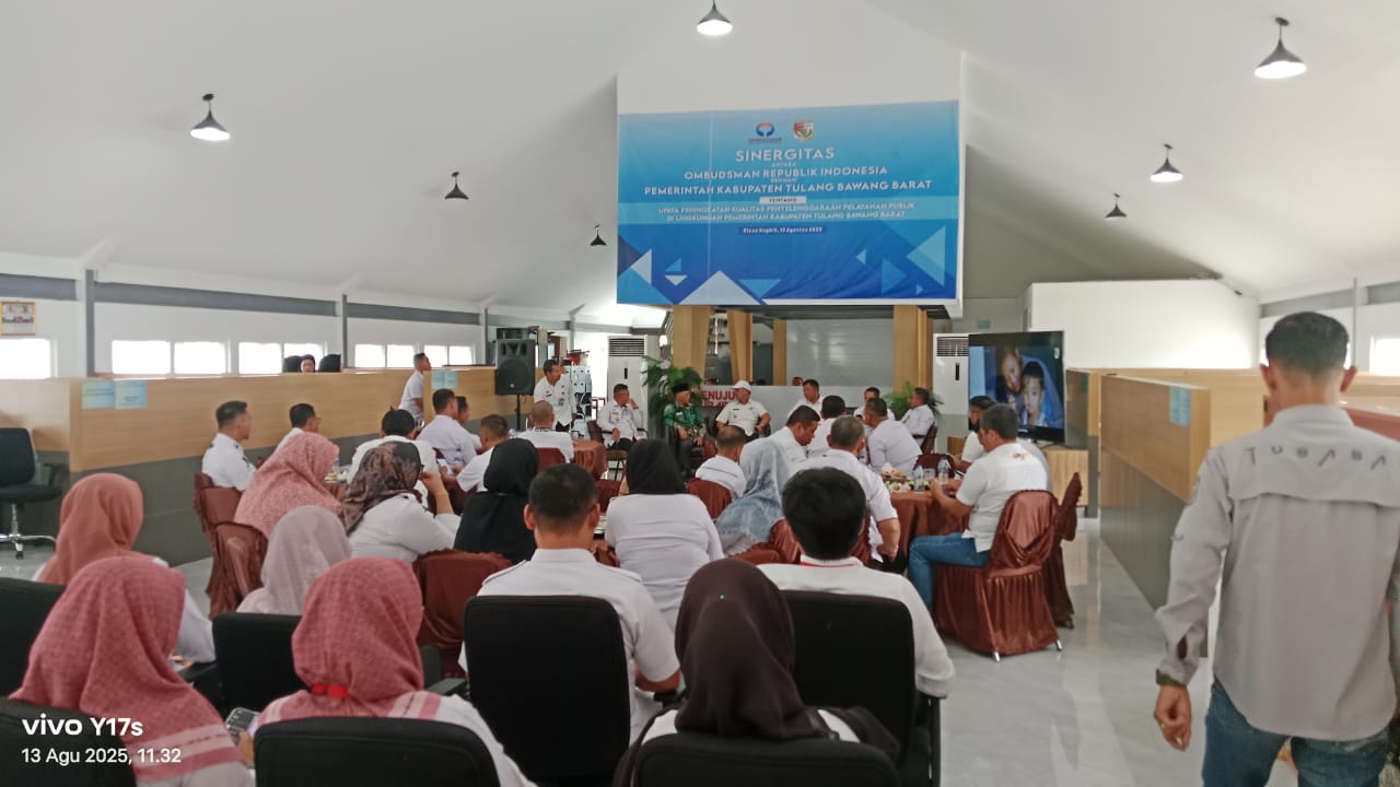 Ombudsman Ingatkan OPD Tubaba Perbaiki Layanan Publik dan Bebas Dari Maladministrasi