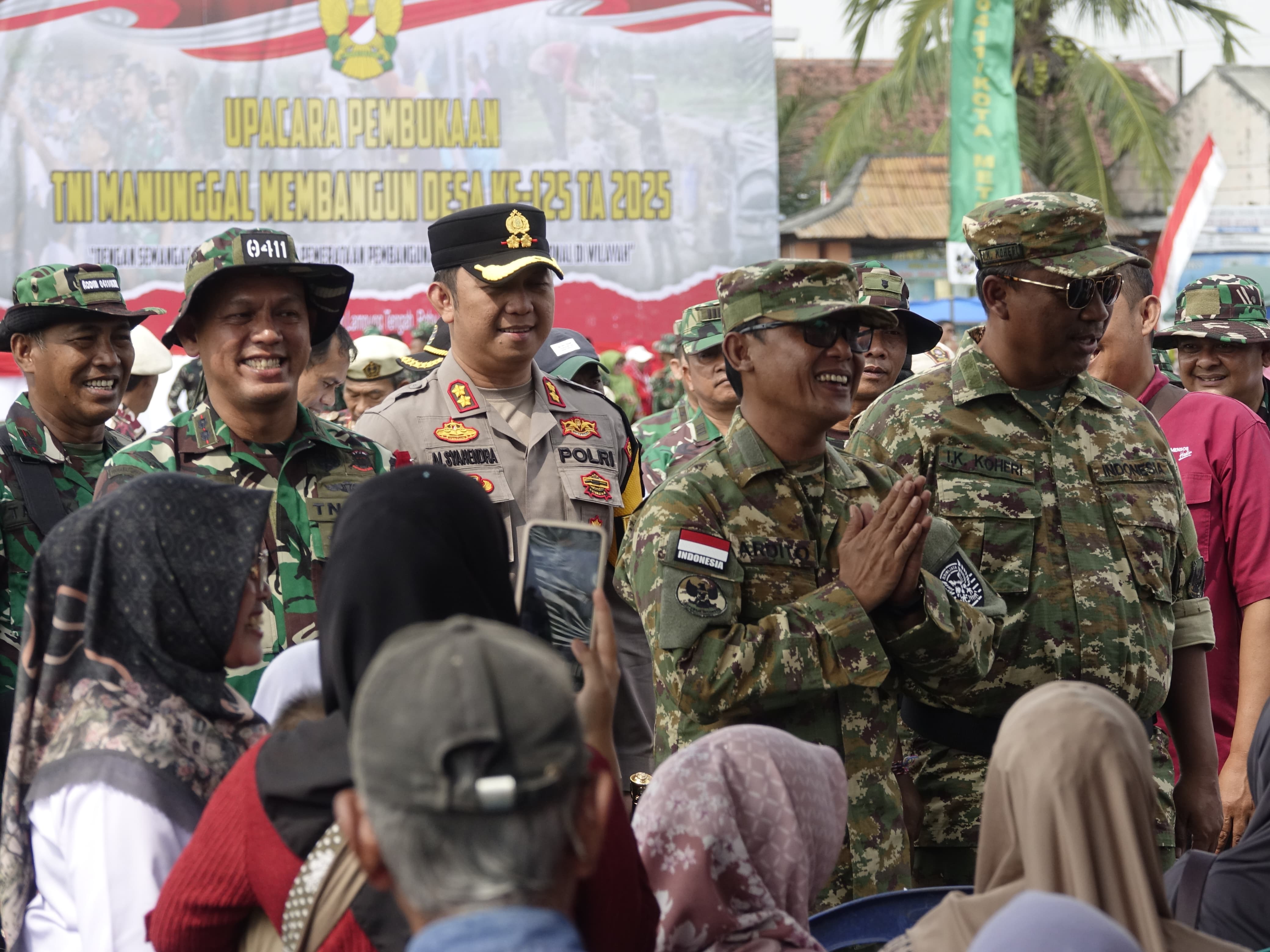 Bupati Bersama Wakil Bupati Lampung Tengah Resmi Buka TMMD Ke-125 Tahun 2025 di Kampung Sukanegara