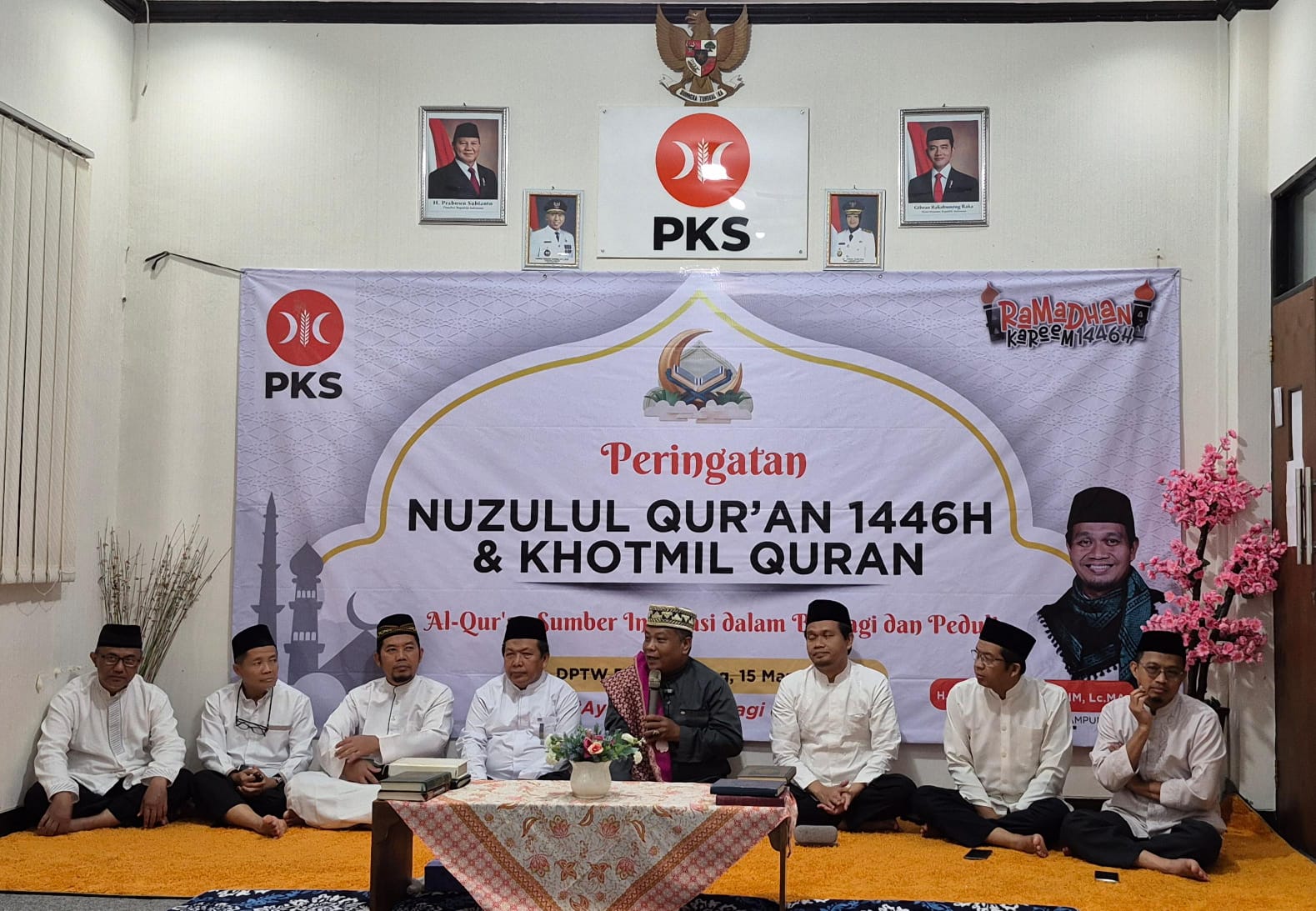 DPW PKS Lampung Gelar Peringatan Nuzulul Quran dan Khotmil Quran 1446 H