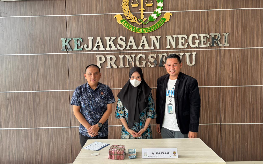 Kejari Pringsewu Terima Lagi Titipan Uang Korupsi Bimtek Aparatur Desa 2024, Total Capai Rp1 Miliar