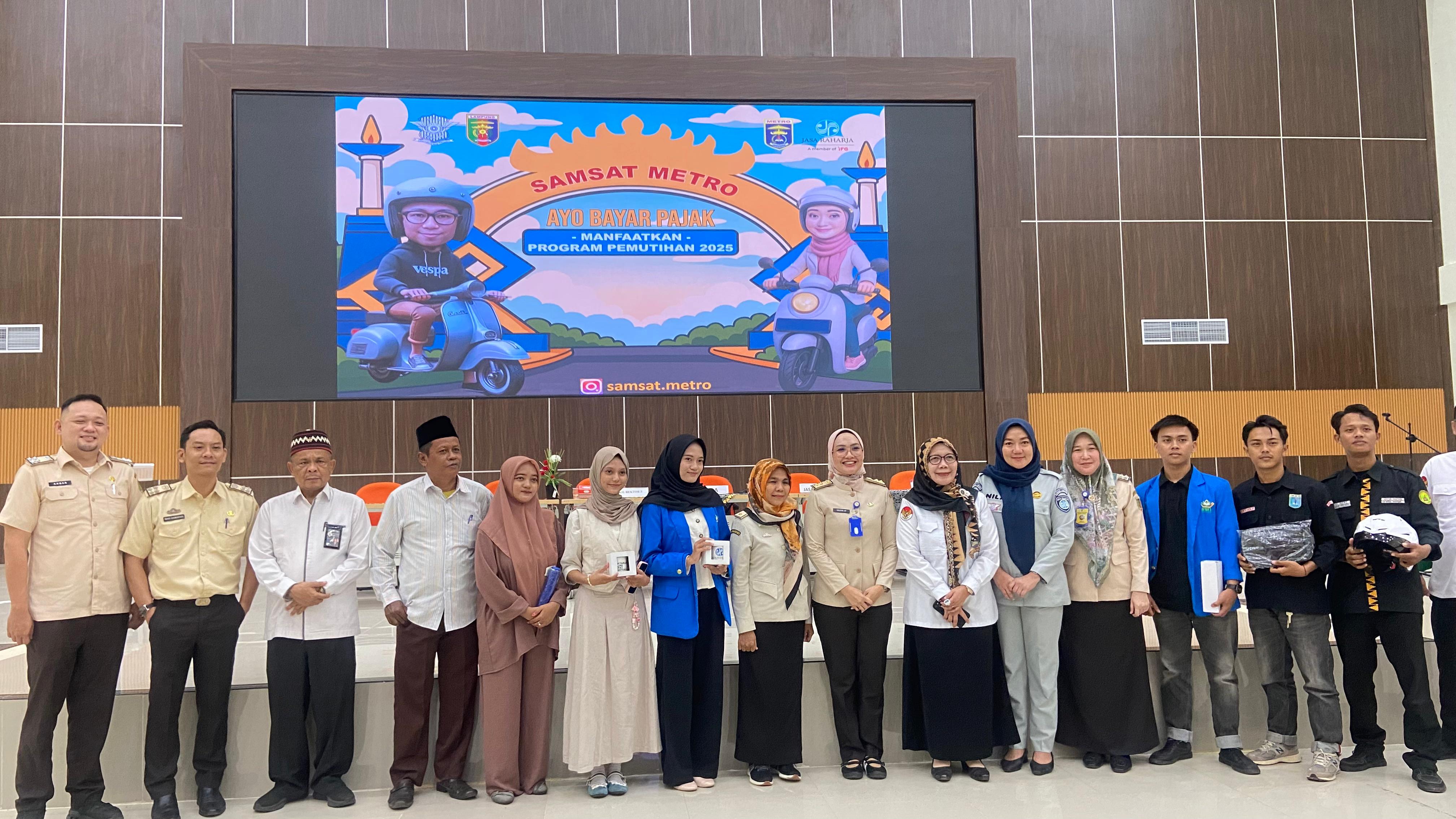 Sosialisasi Pemutihan Pajak Samsat Metro Datangi UIN Jurai Siwo
