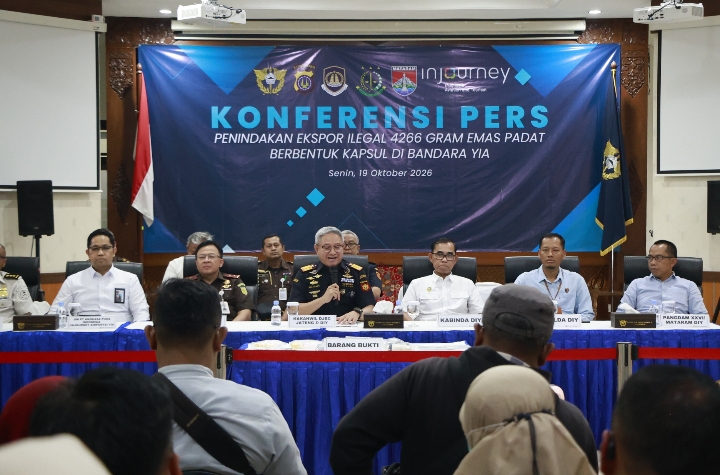Bea Cukai Yogyakarta Gagalkan Upaya Penyelundupan 4,2 Kilogram Padatan Emas di Bandara YIA