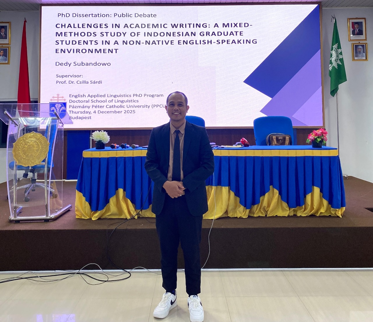 Dosen PBI FKIP UM Metro Raih Gelar Ph.D., Jadi Lulusan Luar Negeri Pertama pada Program Doktor