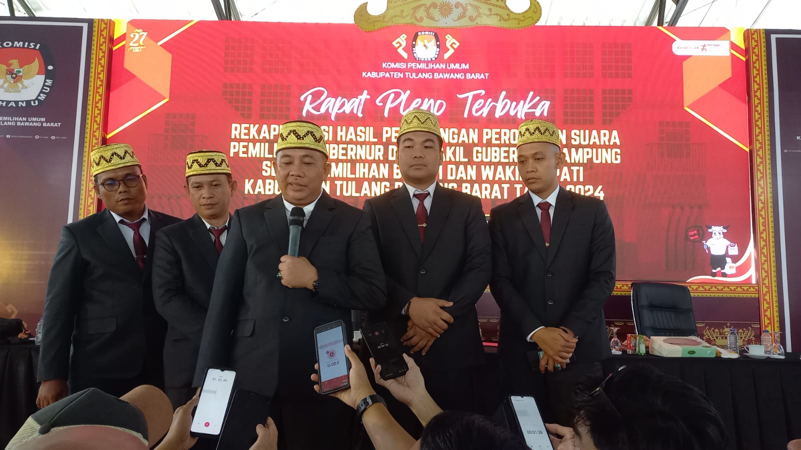 KPU Gelar Rapat Pleno Terbuka Di Gedung Olahraga (Gor) Kagungan Ratu Tubaba.