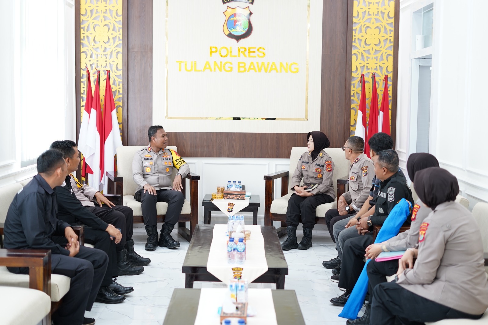 Kapolres Tulang Bawang Sambut Langsung Tim Asistensi Dari Bid Humas Polda Lampung