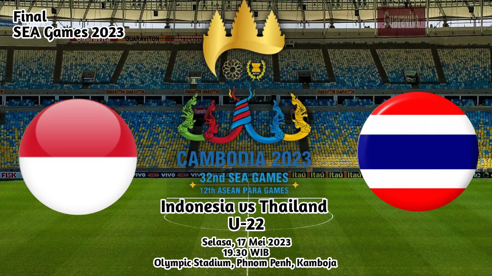Malam Ini Final SEA Games 2023 Indonesia vs Thailand