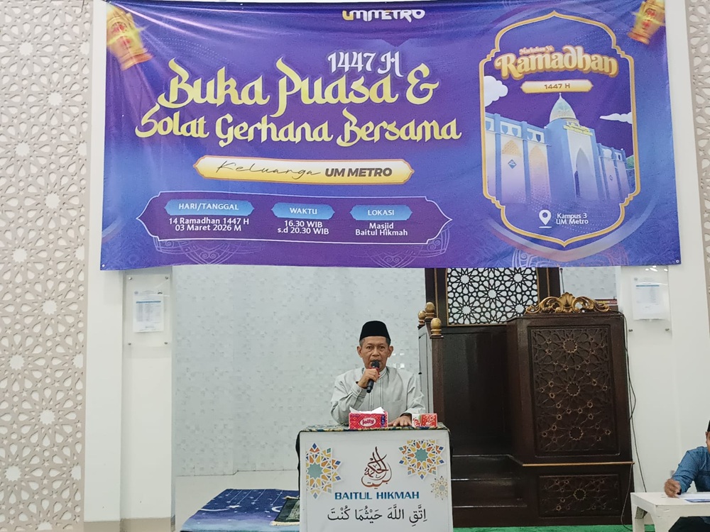 Pererat Silaturahmi, UM Metro Gelar Buka Puasa Bersama dan Salat Gerhana