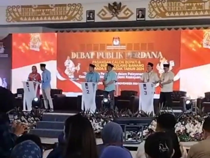 KPU Tuba Gelar Perdana Debat Publik Paslon Bupati dan Wakil Bupati