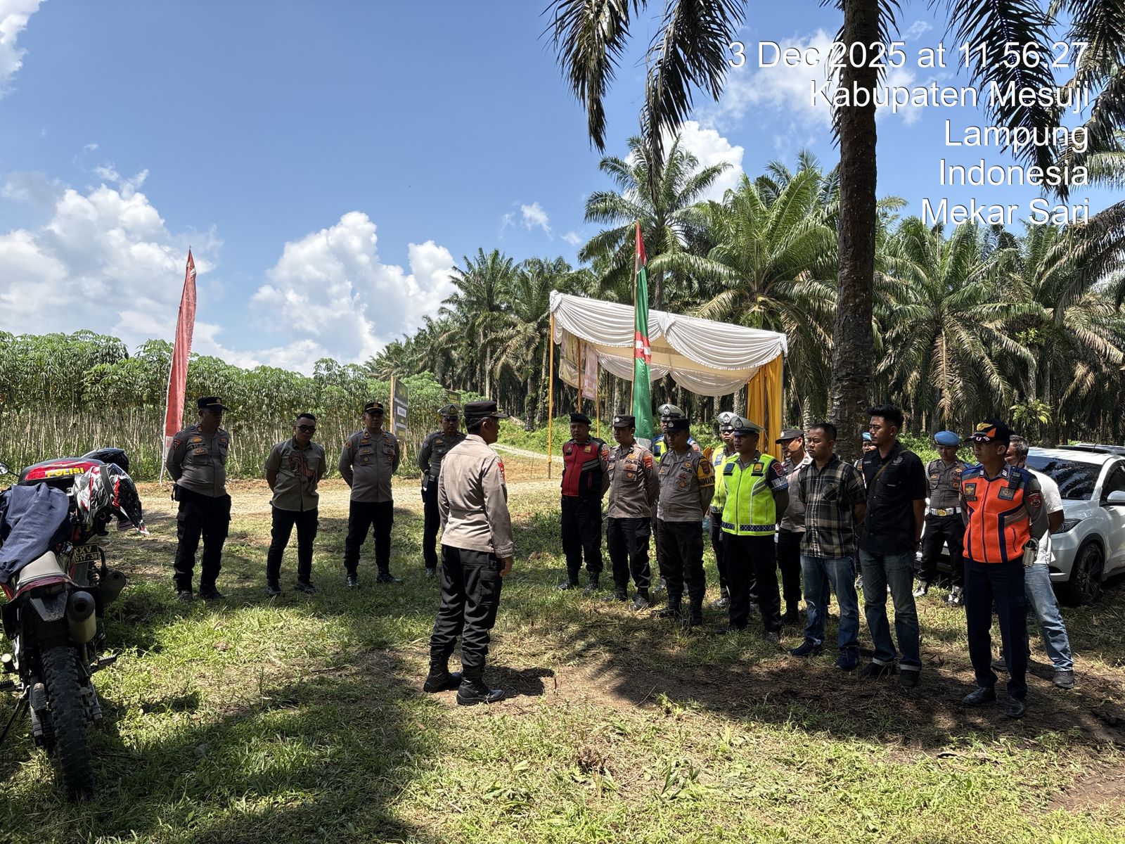 Polres Mesuji Gelar Pengamanan Ketat, Kunjungan Wamenristekdikti Tinjau Lahan Calon Sekolah Garuda