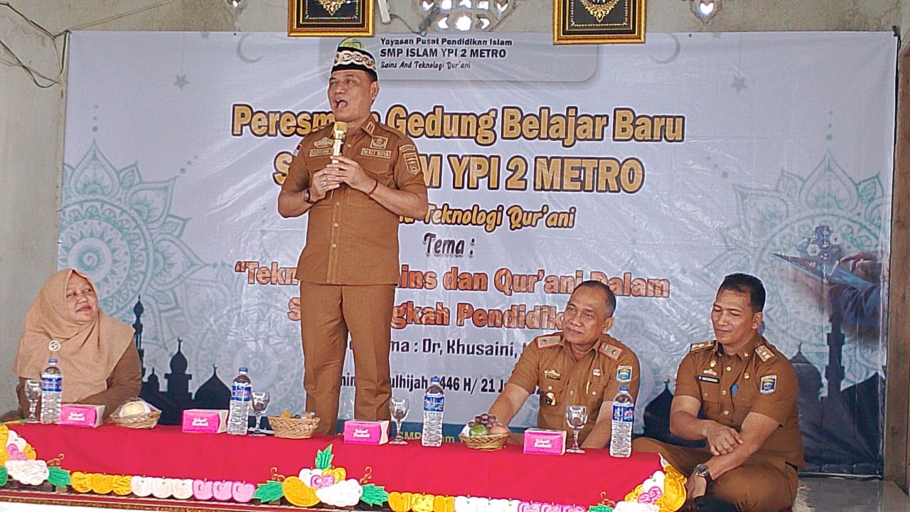 Wujudkan Metro Cerdas dan Religius, Walikota Dorong Pembangunan Sarana Pendidikan 