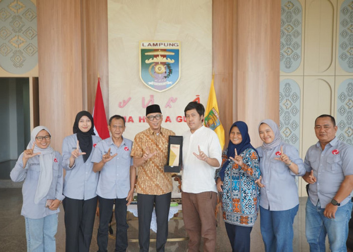 Gubernur Rahmat Mirzani Djausal Terima Kunjungan Manajemen Kantor Berita RMOL Lampung