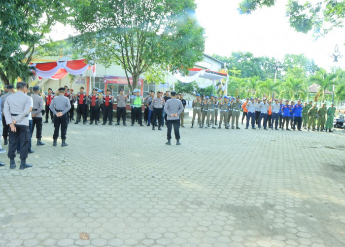 Ratusan Personil Dikerahkan, Kapolres Tulang Bawang Barat Jamin Keamanan Rapat Pleno KPUD.