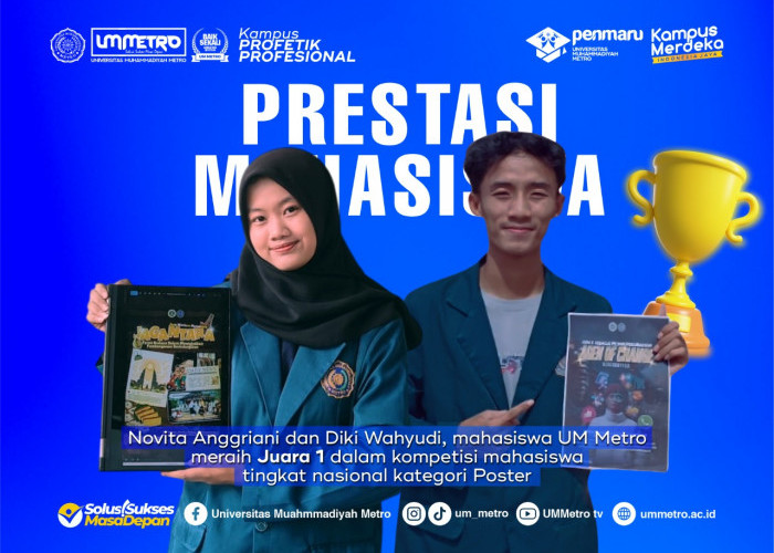 Mahasiswa UM Metro Borong Juara 1 di Kompetisi Poster Nasional Universitas Ahmad Dahlan 2025