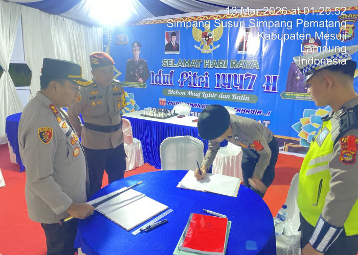 Kapolres Mesuji Tinjau Pos PAM dan Pos Yan di Hari Pertama Ops Ketupat Krakatau 2026