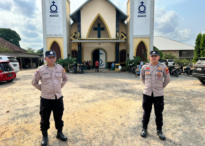 Personil Siaga Kompi III Polres Mesuji Gelar Patroli Menyeluruh dan Pengamanan Tempat Ibadah
