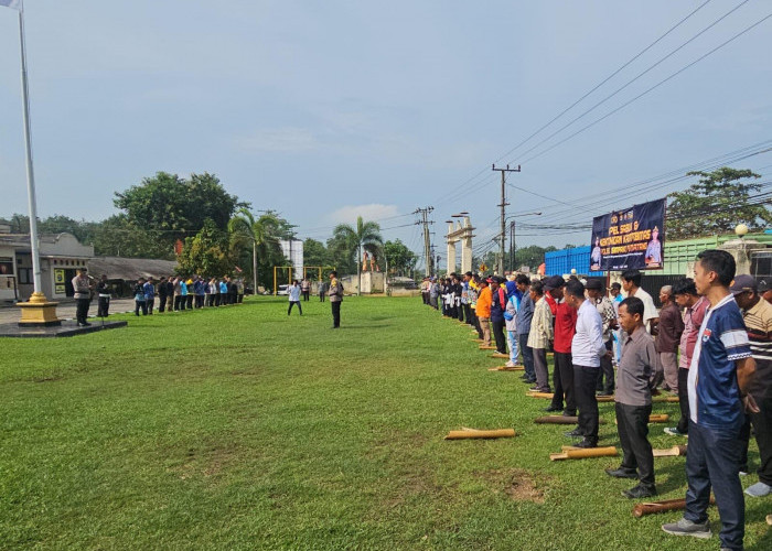 Polsek Simpang Pematang Gelar Apel Sabuk dan Kentongan Kamtibmas 